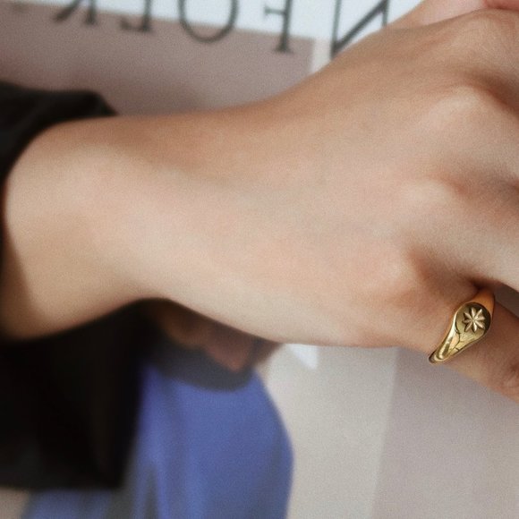 NEW 18K Gold Plated Shooting Star Ring - Picture 4 of 9